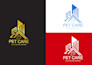 design exclusive real estate, property, construction, roofing, building logo